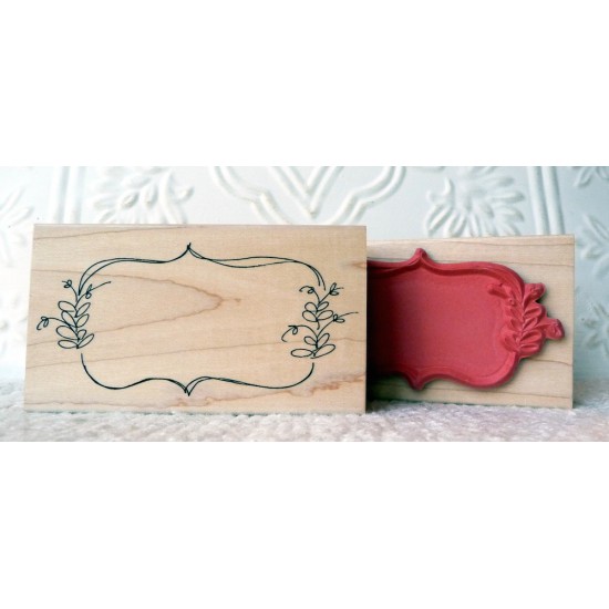 Organic Frame Rubber Stamp