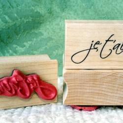 Je t'aime Rubber Stamp