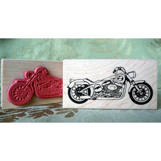 Twin V Motorcycle Rubber Stamp