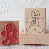 Gingerbread Boy Rubber Stamp