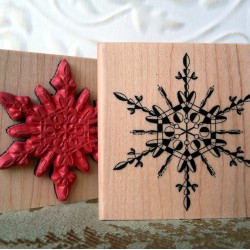 Hearts-in-Ice Snowflake Rubber Stamp Hearts-in-Ice Snowflake Rubber Stamp