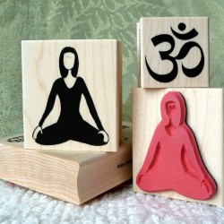 Yoga Girl Rubber Stamp