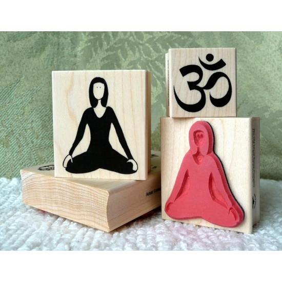 Yoga Girl Rubber Stamp