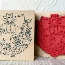 Toy Wreath Rubber Stamp Toy Wreath Rubber Stamp