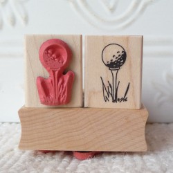 Golf Tee Rubber Stamp