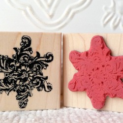 Baroque Snowflake Rubber Stamp
