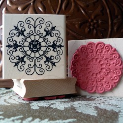 Iron Garden Medallion Rubber Stamp