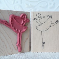 Ballerina Rubber Stamp