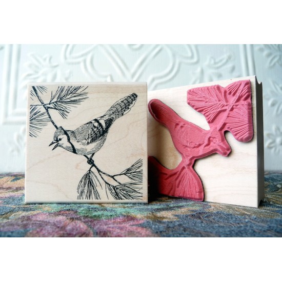 Blue Jay Rubber Stamp