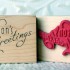 Retro Season's Greetings Rubber Stamp