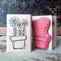 Little Flower Pot Rubber Stamp Little Flower Pot Rubber Stamp