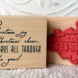 Christmas Joy Verse Rubber Stamp