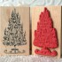 Candle Christmas Tree Rubber Stamp