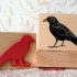 Common Crow Rubber Stamp