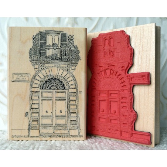 Piazza Navona Rubber Stamp