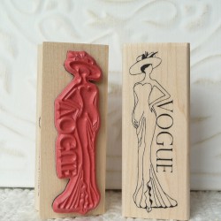 Vogue Lady Rubber Stamp