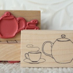 Tea for Two Rubber Stamp