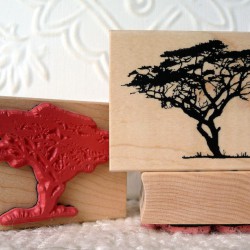 Serengeti Tree Rubber Stamp