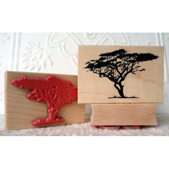 Serengeti Tree Rubber Stamp