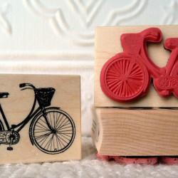 Vintage Girl's Bicycle Rubber Stamp Vintage Girl's Bicycle Rubber Stamp