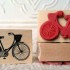 Vintage Girl's Bicycle Rubber Stamp