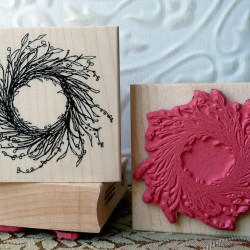 Rustic Wreath Rubber Stamp Rustic Wreath Rubber Stamp