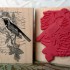 Story Bird Collage Rubber Stamp