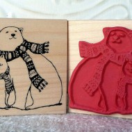 Polar Bears Bonding Rubber Stamp