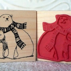 Polar Bears Bonding Rubber Stamp Polar Bears Bonding Rubber Stamp