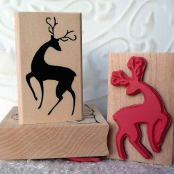 Silhouette Reindeer Rubber Stamp Silhouette Reindeer Rubber Stamp