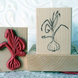 Garlic Rubber Stamp