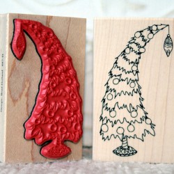 Heavy Holiday Christmas Tree Rubber Stamp Heavy Holiday Christmas Tree Rubber Stamp