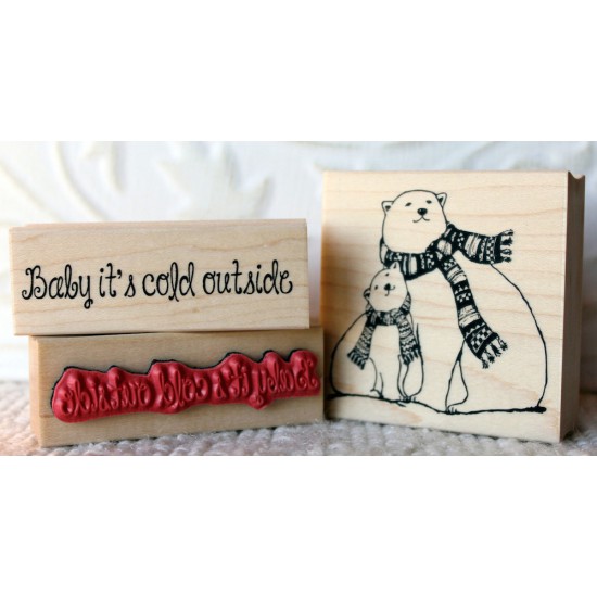 Baby it's Cold Outside Rubber Stamp