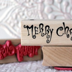 Carmen's Christmas Merry Christmas Rubber Stamp Carmen's Christmas Merry Christmas Rubber Stamp