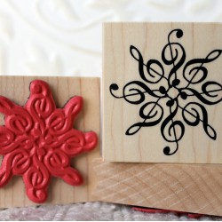 Melodic Snowflake Rubber Stamp Melodic Snowflake Rubber Stamp