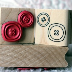 2 Buttons Rubber Stamp 2 Buttons Rubber Stamp