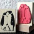 Penguin Family Rubber Stamp