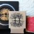 Winter Reflection Trees Rubber Stamp
