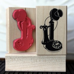 Vintage Phone Rubber Stamp