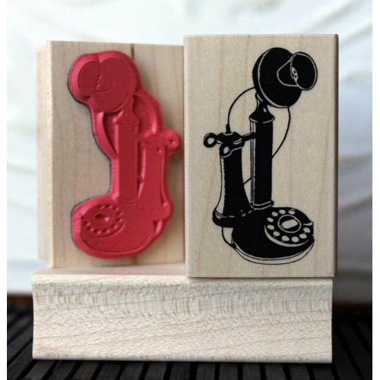 Vintage Phone Rubber Stamp