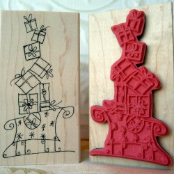 Christmas Sleigh Rubber Stamp Christmas Sleigh Rubber Stamp