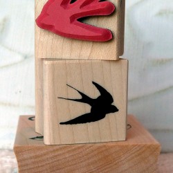 Silhouette Swallow Rubber Stamp
