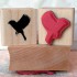 Silhouette Sparrow Landing Rubber Stamp