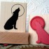 Howling Wolf Rubber Stamp