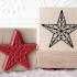 Curly Star Rubber Stamp