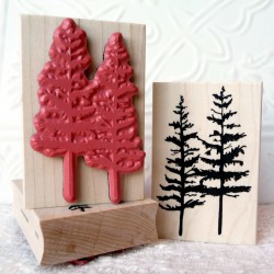Timber Twins Tree Rubber Stamp
