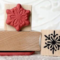 Petite Snowflake Rubber Stamp