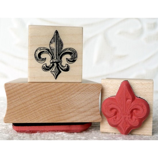 Fleur De Lis Rubber Stamp (small)