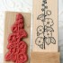 Hollyhock Flower Rubber Stamp