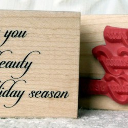 A Peaceful Holiday Season Rubber Stamp